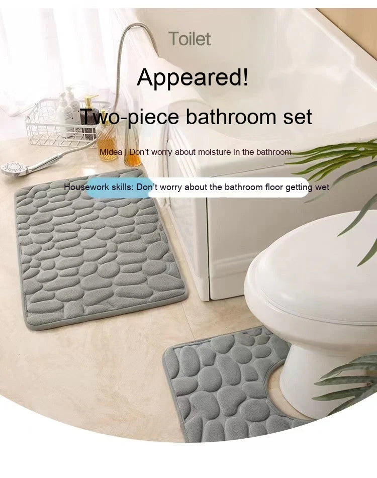 Simple Pebble Memory Sponge U-shaped Floor Mat