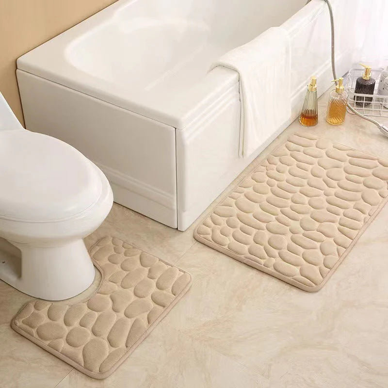 Simple Pebble Memory Sponge U-shaped Floor Mat