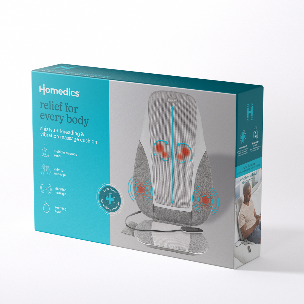 Shiatsu + Kneading & Vibration Massage Cushion with Heat