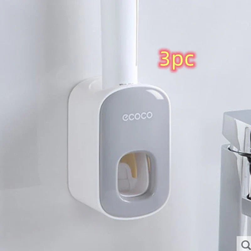 Wall Mounted Automatic Toothpaste Holder Bathroom Accessories Set Dispenser