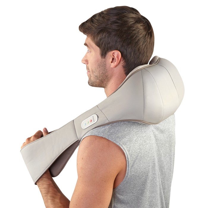 Quad Action Shiatsu Kneading Neck & Shoulder Massager With Heat